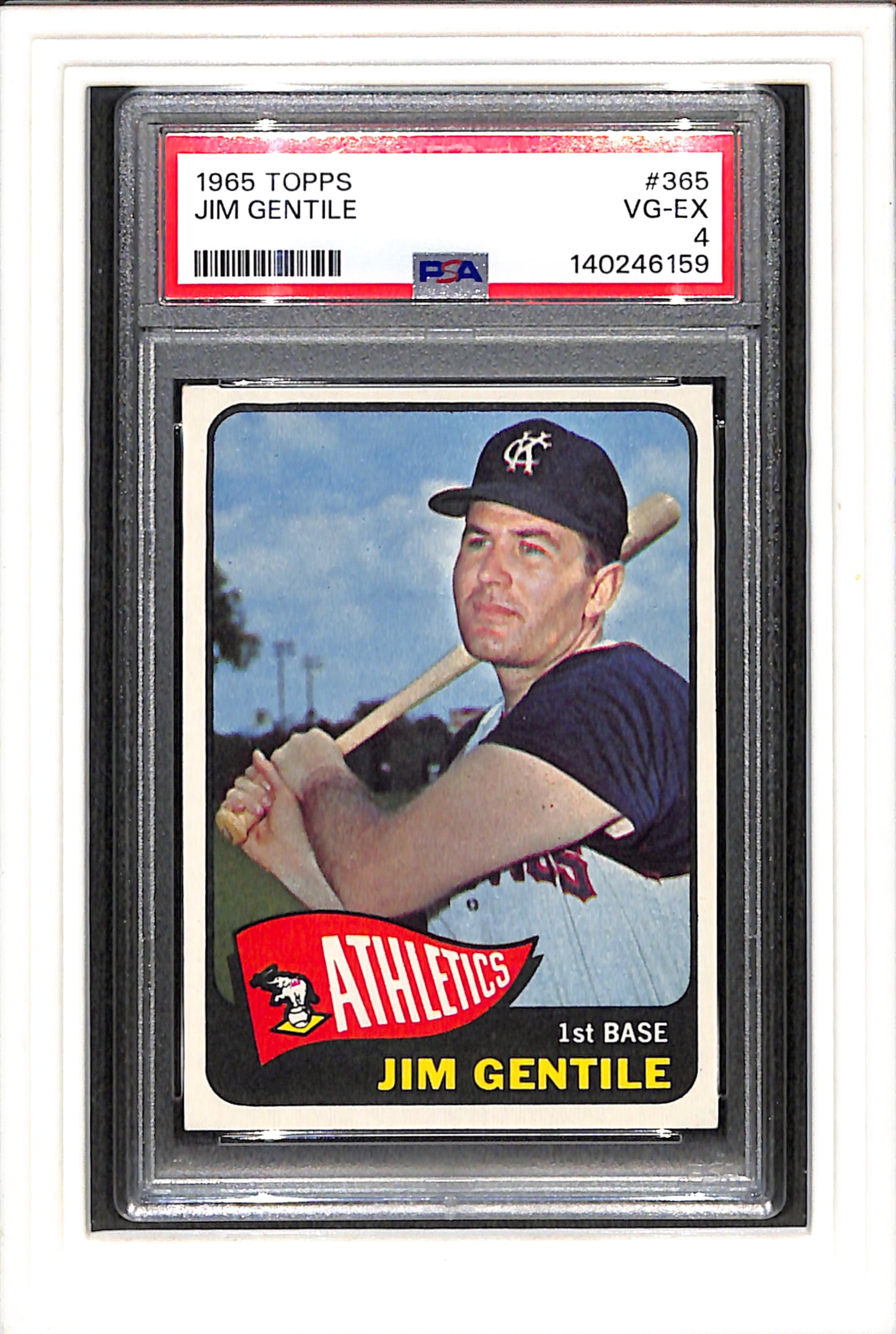 1965 Topps #365 Jim Gentile PSA 4 SN 140246159