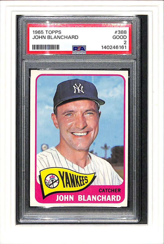 1965 Topps #388 John Blanchard PSA 2 SN 140246161