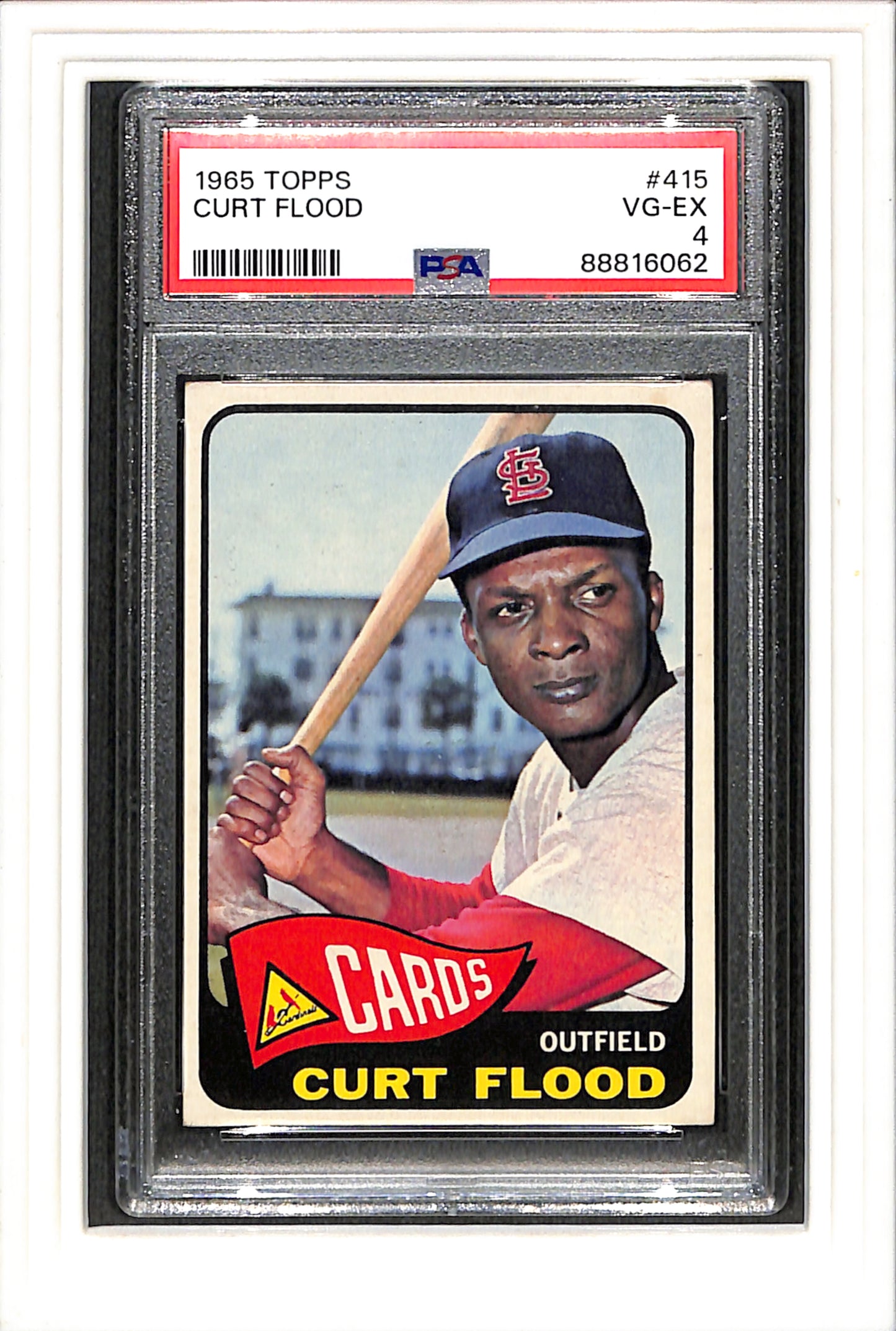 1965 Topps #415 Curt Flood PSA 4 SN 88816062