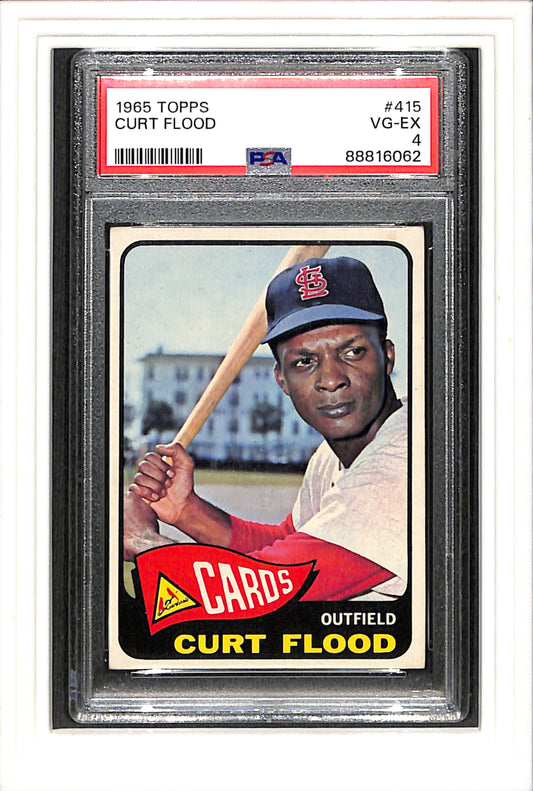 1965 Topps #415 Curt Flood PSA 4 SN 88816062