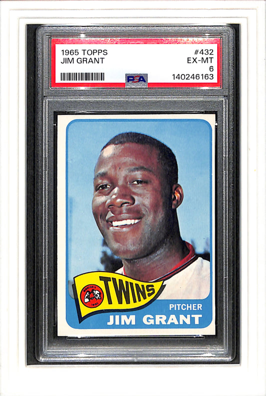 1965 Topps #432 Jim Grant PSA 6 SN 140246163