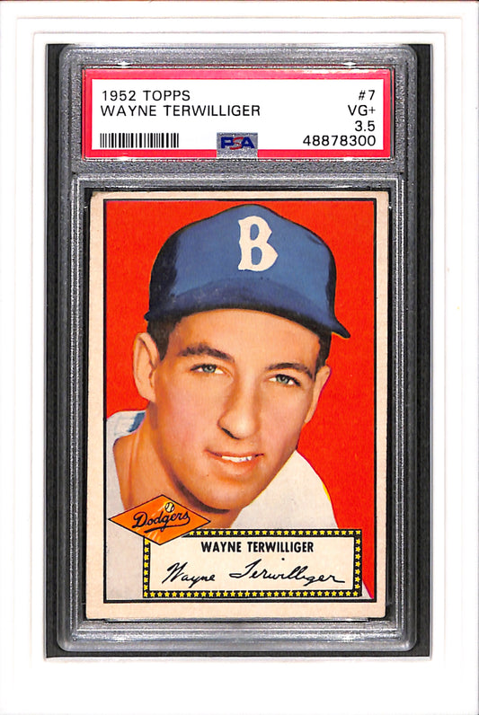 1952 Topps #7 Wayne Terwilliger PSA 3.5 SN 48878300