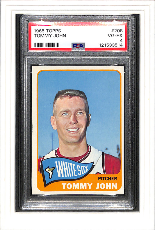 1965 Topps #208 Tommy John PSA 4 SN 121533514