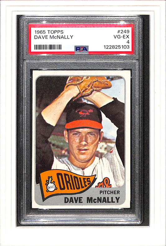 1965 Topps #249 Dave Mcnally PSA 4 SN 122825103
