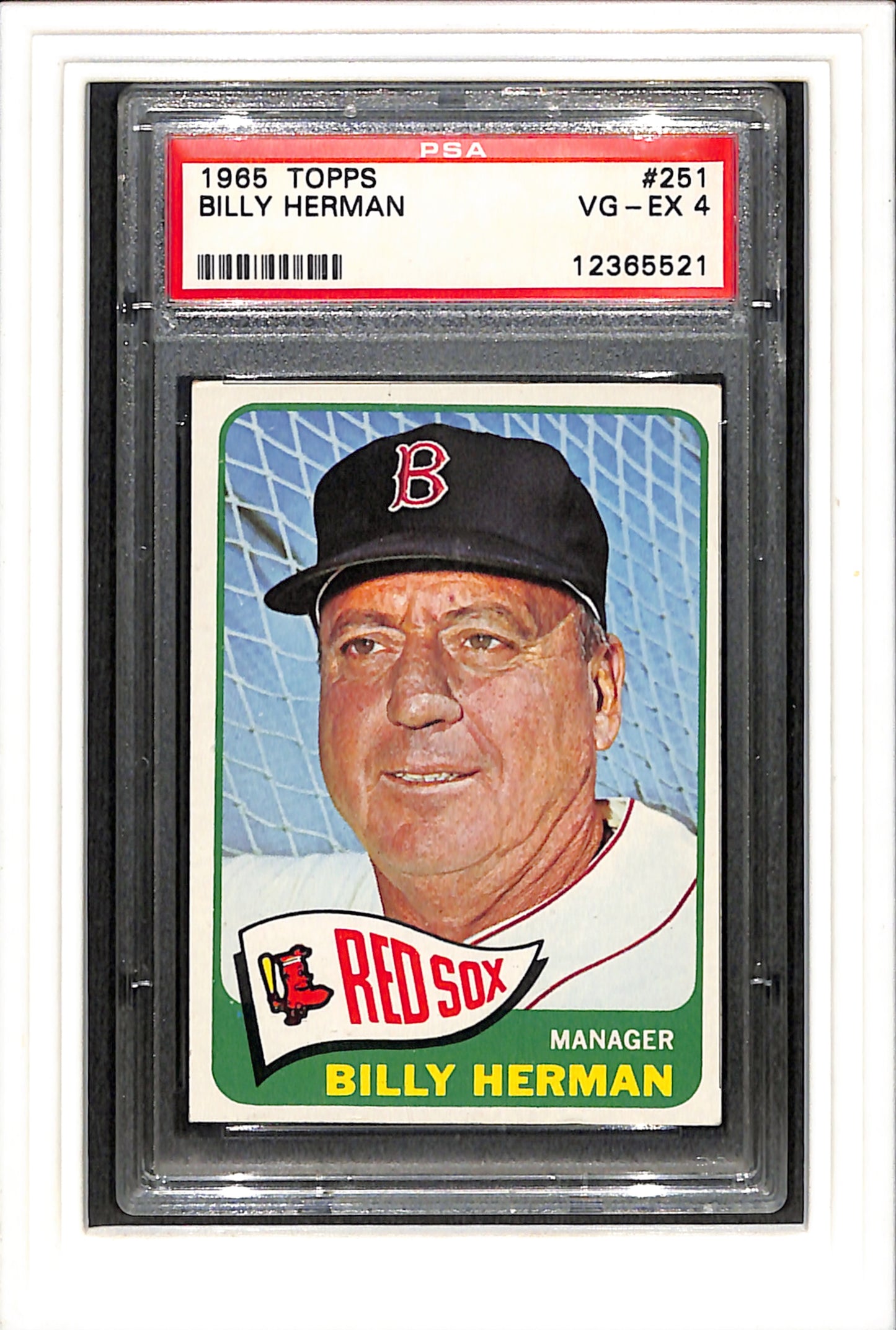 1965 Topps #251 Billy Herman PSA 4 SN 12365521