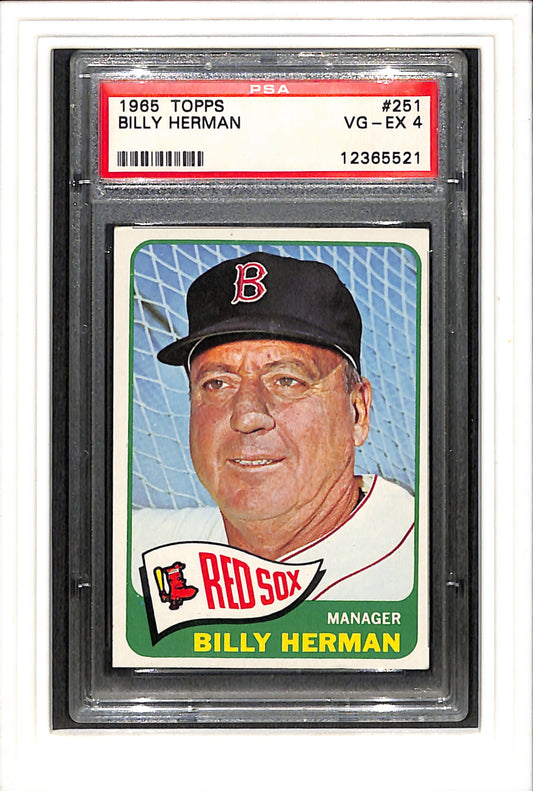 1965 Topps #251 Billy Herman PSA 4 SN 12365521