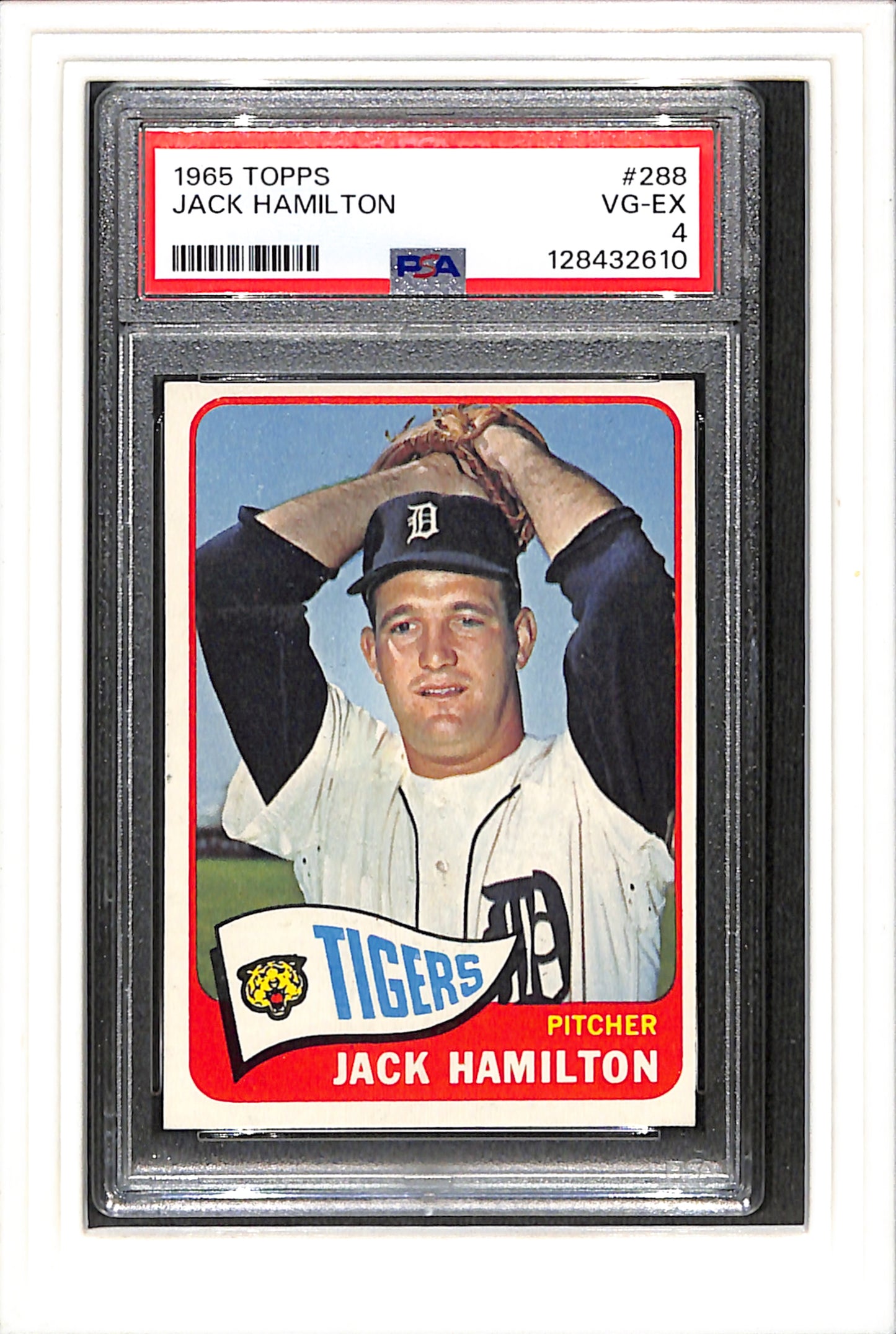 1965 Topps #288 Jack Hamilton PSA 4 SN 128432610