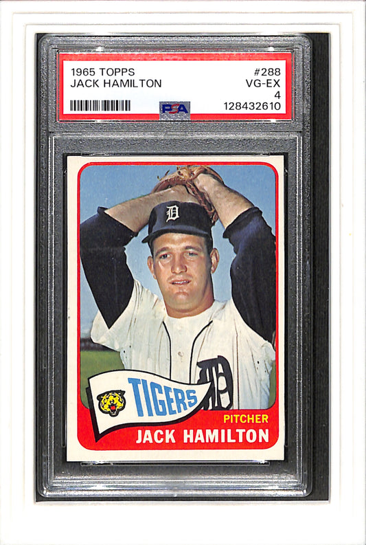 1965 Topps #288 Jack Hamilton PSA 4 SN 128432610