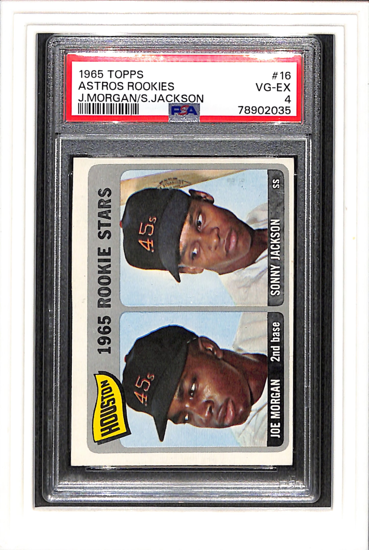 1965 Topps #16 Astros Rookies J.Morgan/S.Jackson PSA 4 SN 78902035