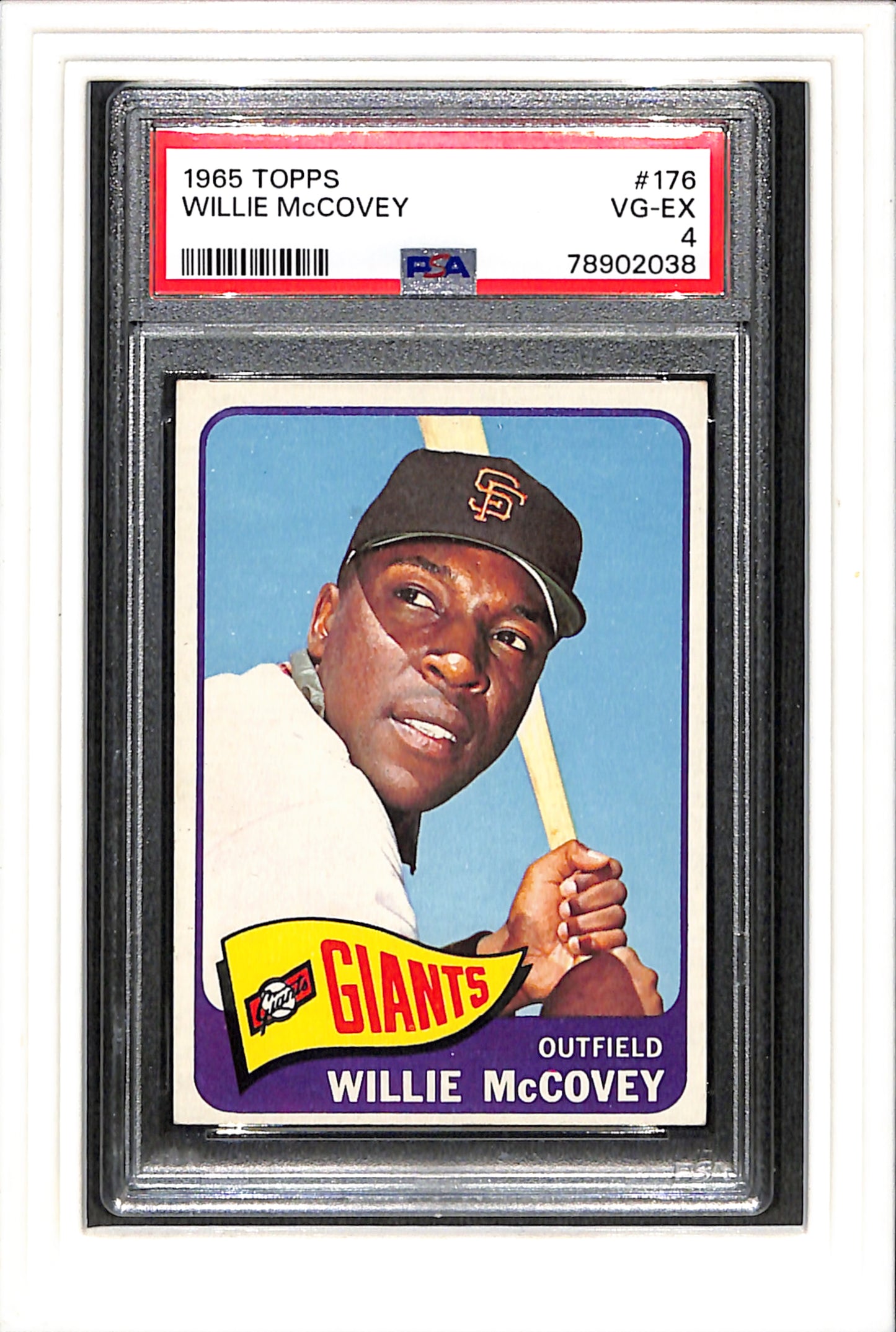 1965 Topps #176 Willie Mccovey PSA 4 SN 78902038