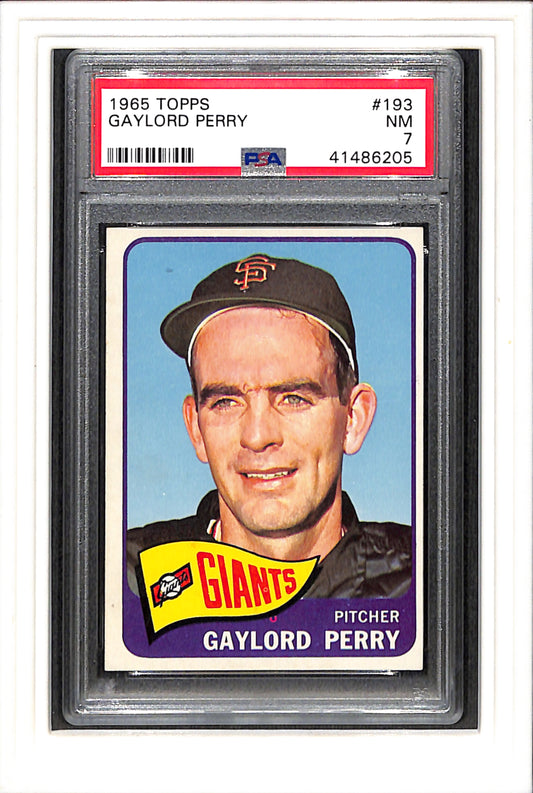 1965 Topps #193 Gaylord Perry PSA 7 SN 41486205
