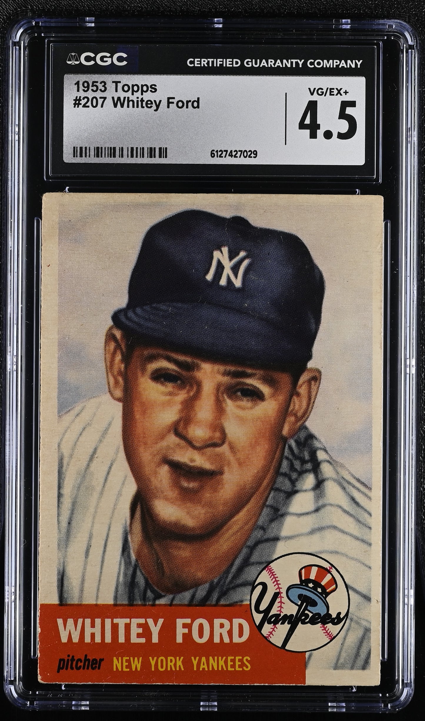 1953 Topps #207 Whitey Ford CGC 4.5 SN 6127427029