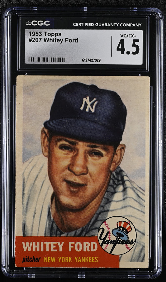 1953 Topps #207 Whitey Ford CGC 4.5 SN 6127427029