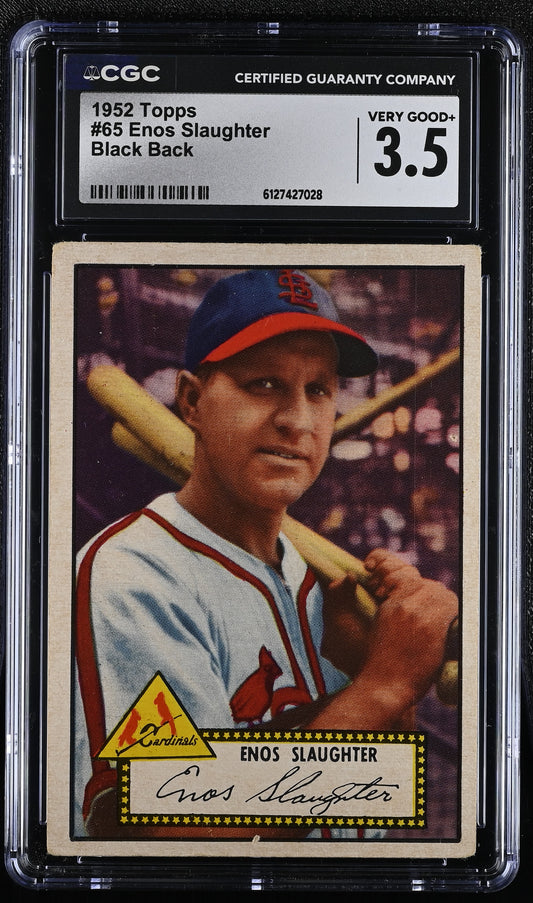 1952 Topps #65 Enos Slaughter CGC 3.5 SN 6127427028