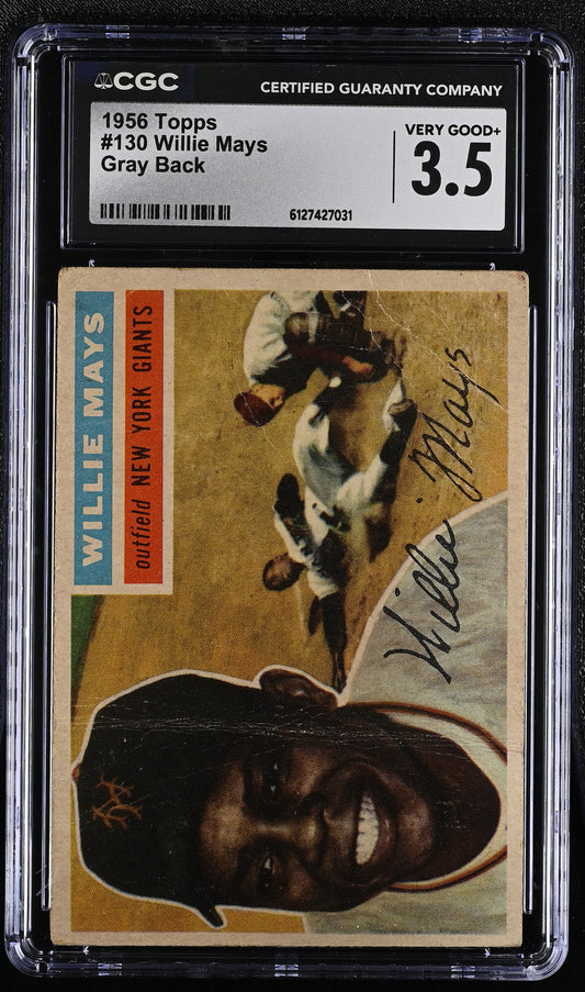 1956 Topps #130 Willie Mays CGC 3.5 SN 6127427031