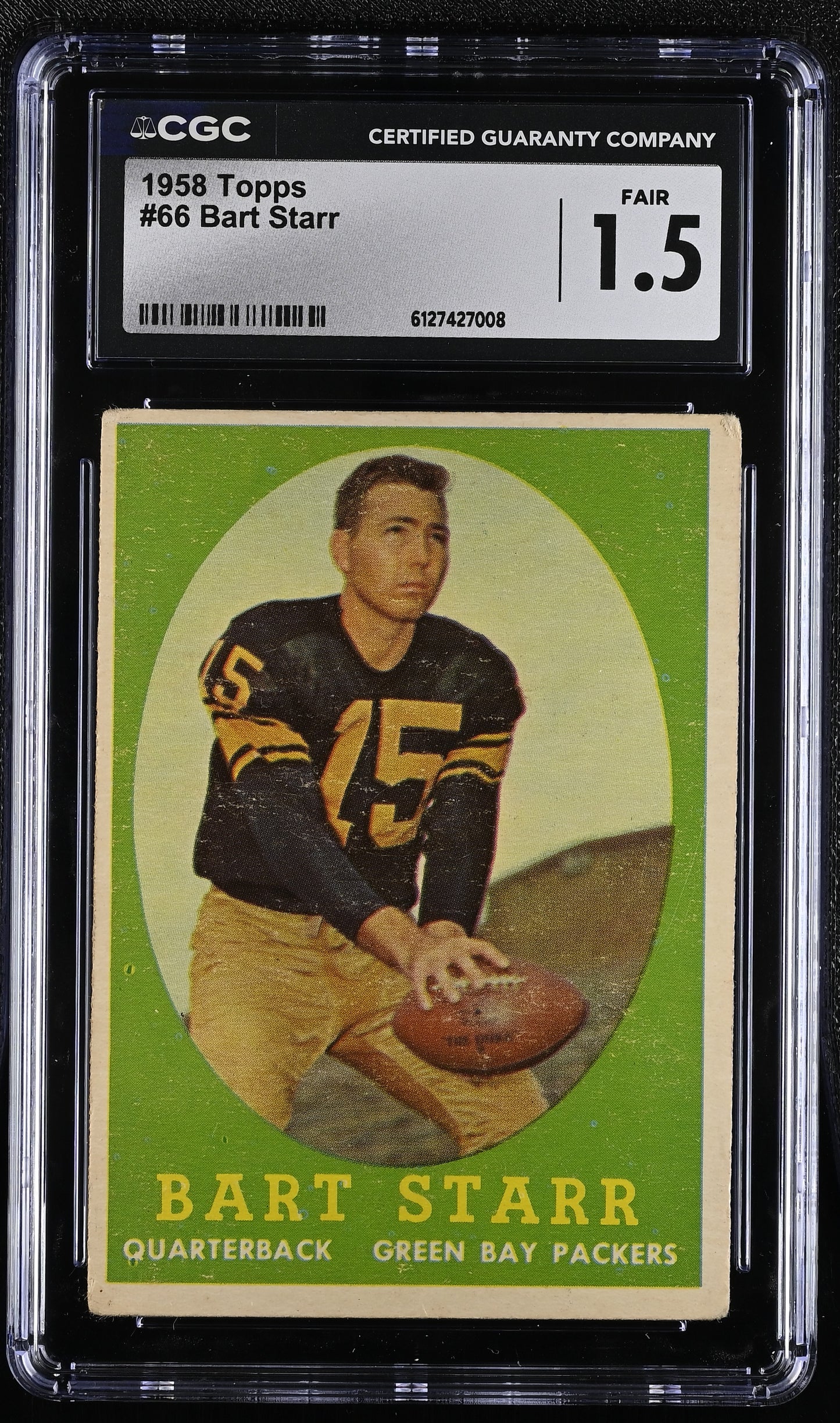 1958 Topps #66 Bart Starr CGC 1.5 SN 6127427008