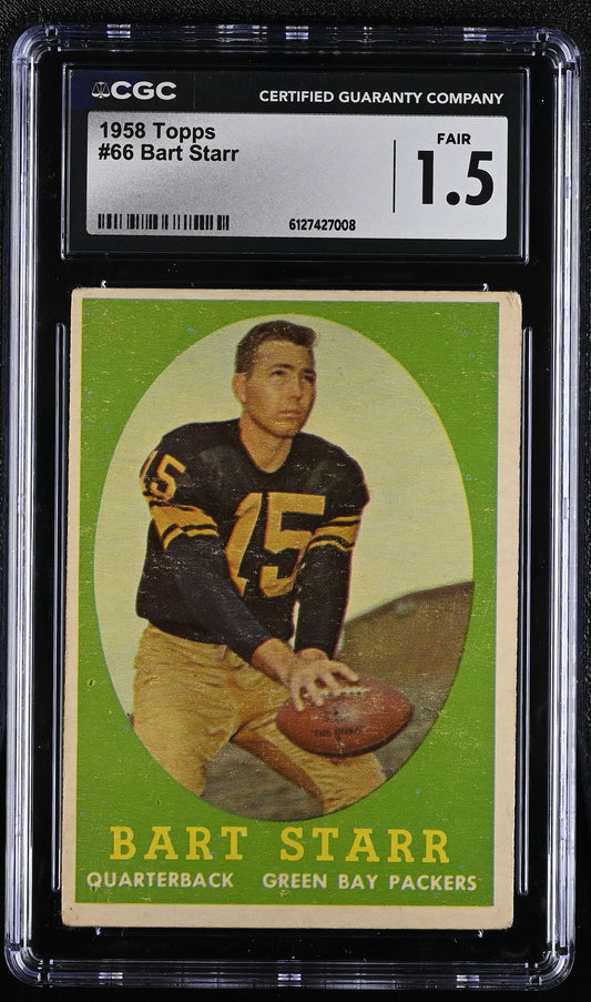 1958 Topps #66 Bart Starr CGC 1.5 SN 6127427008