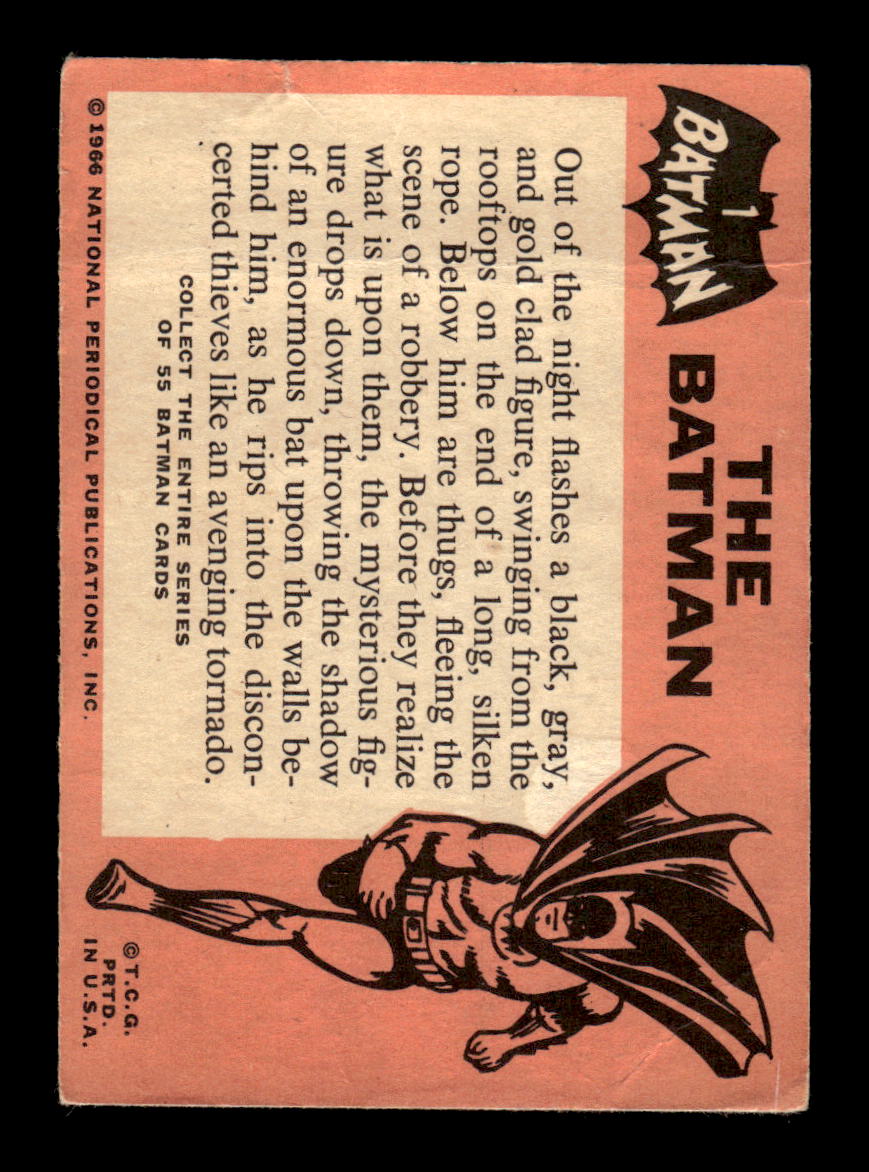 1966 Topps Batman (Black Bat Logo) #1 The Batman F/G CS26014248