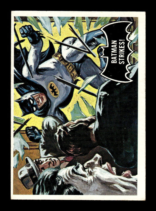 1966 Topps Batman (Black Bat Logo) #12 Batman Strikes! VG CS26014260