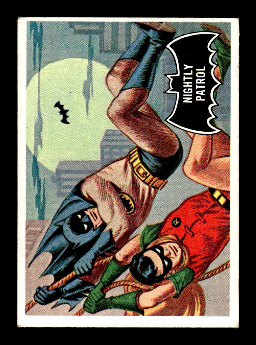 1966 Topps Batman (Black Bat Logo) #14 Nightly Patrol VG CS26014261