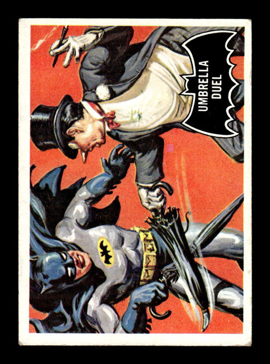 1966 Topps Batman (Black Bat Logo) #23 Umbrella Duel VG CS26014267