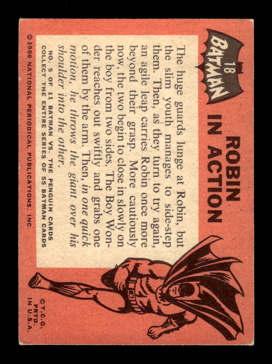 1966 Topps Batman (Black Bat Logo) #18 Robin in Action VG CS26014268