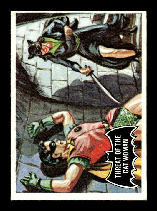 1966 Topps Batman (Black Bat Logo) #31 Threat of the Cat Woman VGEX CS26014274