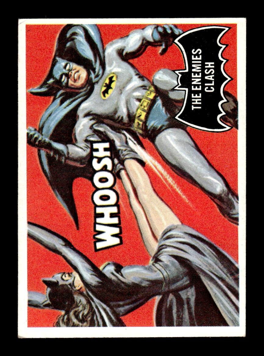 1966 Topps Batman (Black Bat Logo) #33 The Enemies Clash VGEX CS26014276