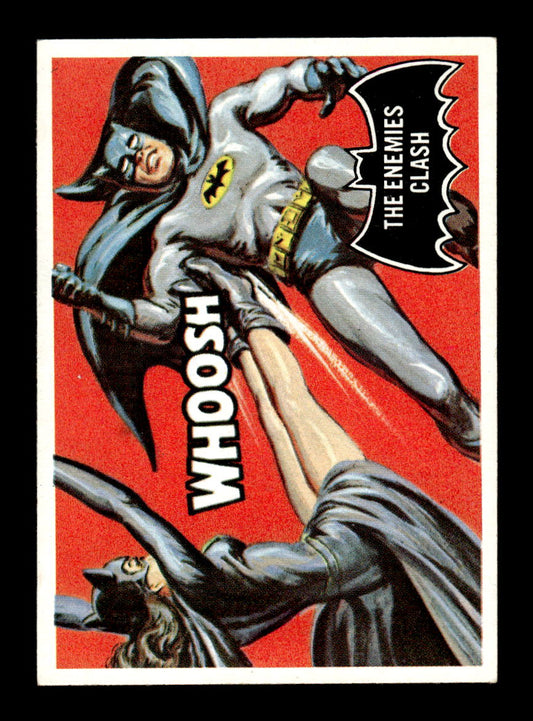 1966 Topps Batman (Black Bat Logo) #33 The Enemies Clash VGEX CS26014277