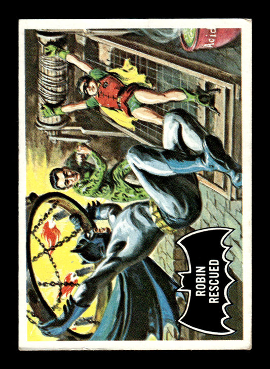 1966 Topps Batman (Black Bat Logo) #38 Robin Rescued VG CS26014281