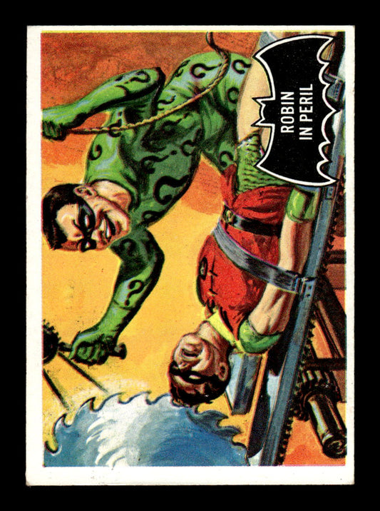 1966 Topps Batman (Black Bat Logo) #42 Robin in Peril VGEX CS26014284