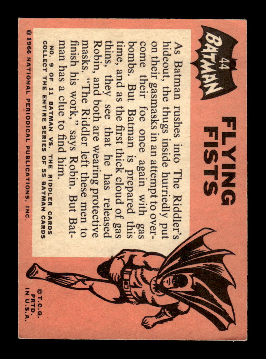 1966 Topps Batman (Black Bat Logo) #44 Flying Fists VGEX CS26014285