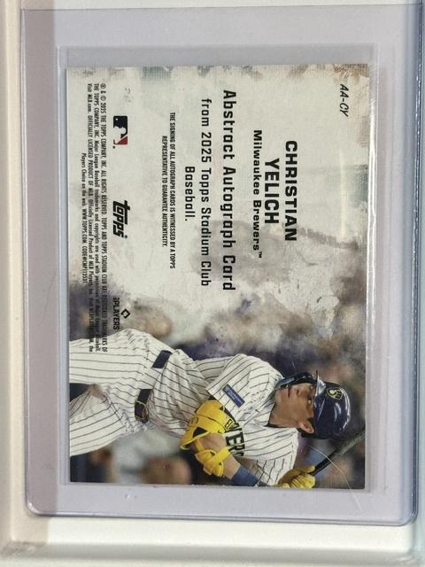 2025 Stadium Club Christian Yelich Abstract Auto Turquoise /75 #AA-CY CS26014306