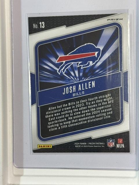 2024 Panini Prizm #13 Josh Allen Buffalo Bills NMT CS26014316