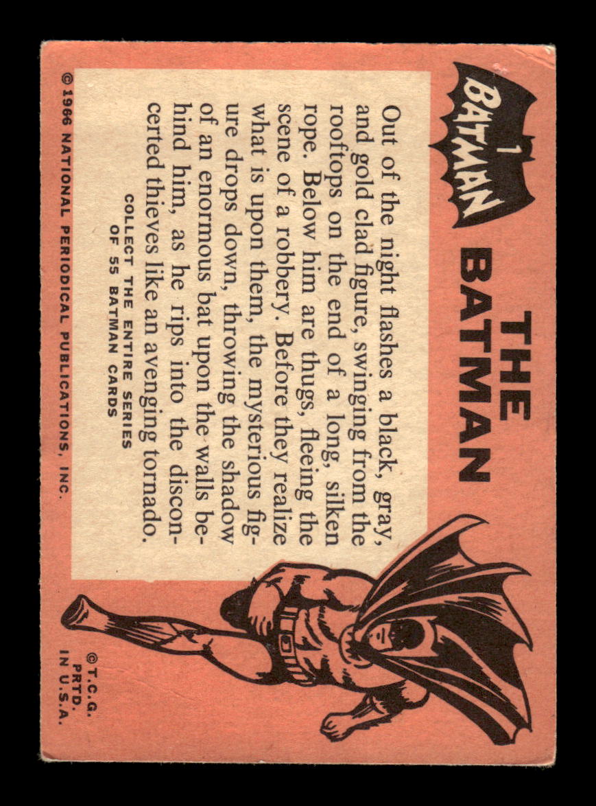 1966 Topps Batman (Black Bat Logo) #1 The Batman VG CS26014318