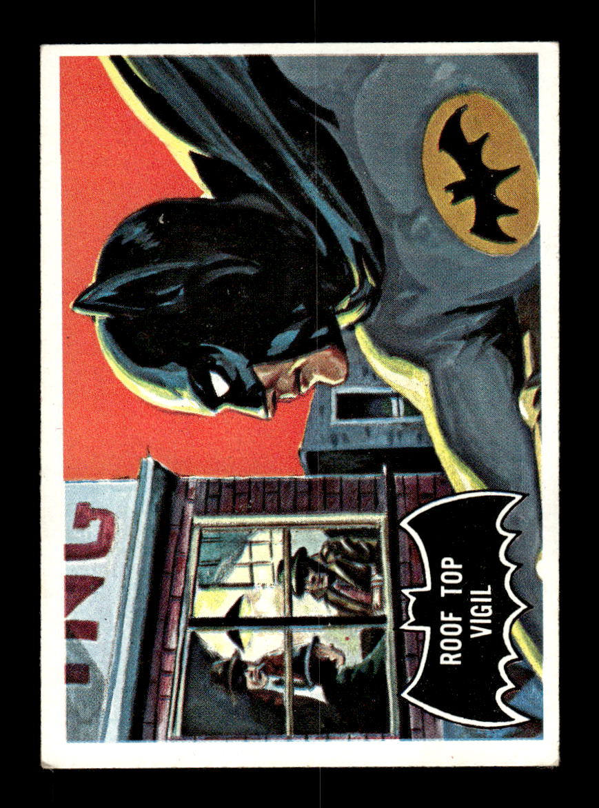 1966 Topps Batman (Black Bat Logo) #5 Roof Top Vigil VGEX CS26014322
