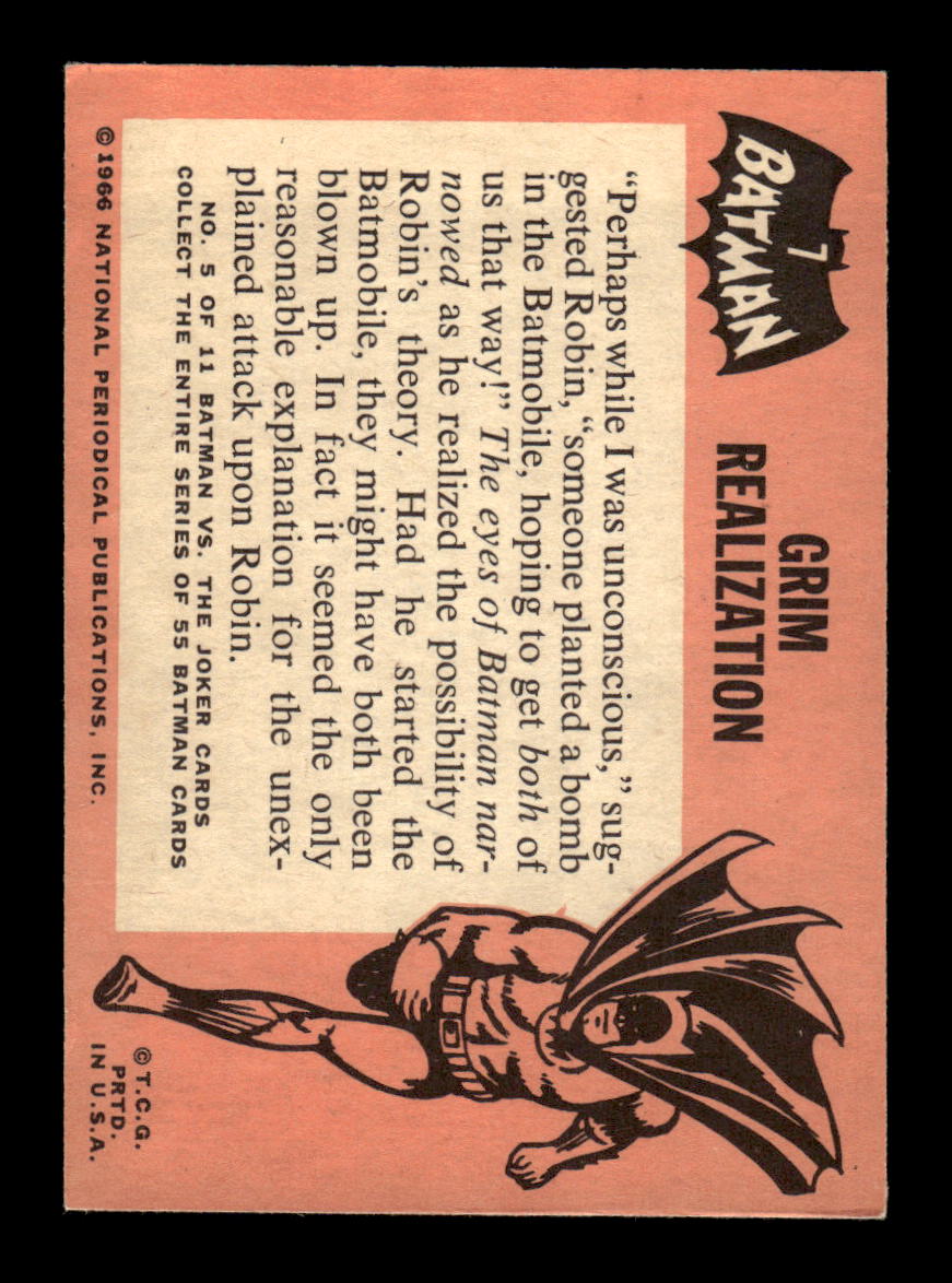 1966 Topps Batman (Black Bat Logo) #7 Grim Realization VGEX CS26014324