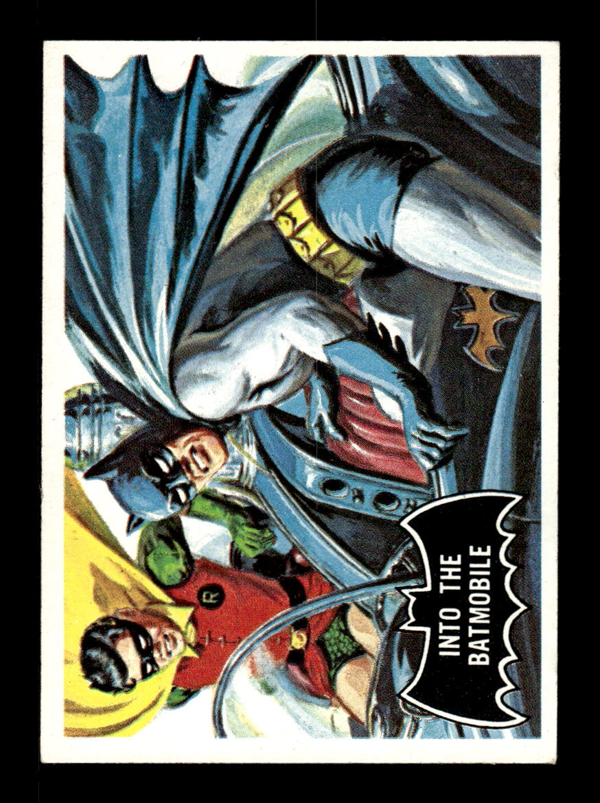 1966 Topps Batman (Black Bat Logo) #8 Into the Batmobile VGEX CS26014325