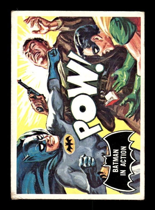 1966 Topps Batman (Black Bat Logo) #15 Batman in Action VGEX CS26014332