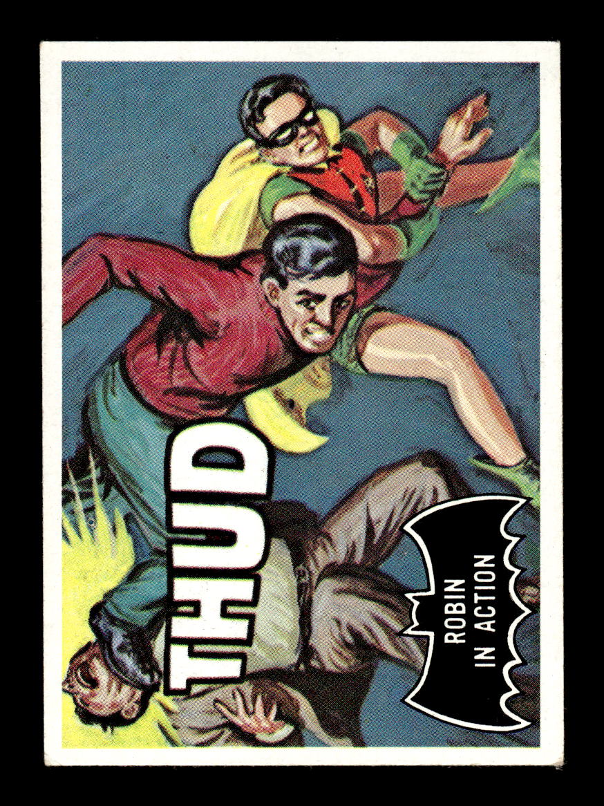 1966 Topps Batman (Black Bat Logo) #18 Robin in Action VGEX CS26014335