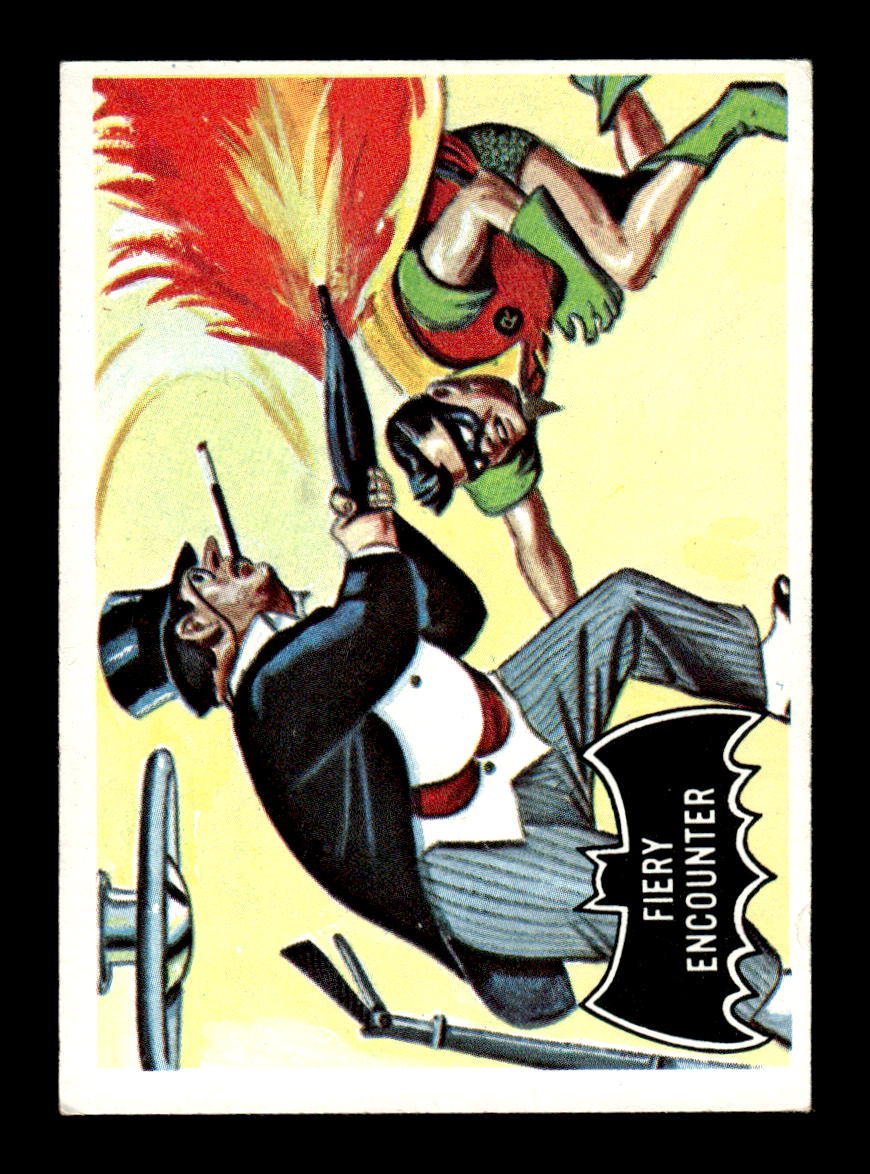 1966 Topps Batman (Black Bat Logo) #19 Fiery Encounter VGEX CS26014336