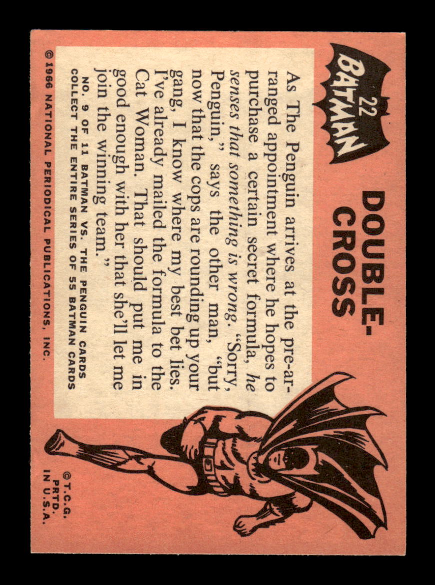 1966 Topps Batman (Black Bat Logo) #22 Double-cross VGEX CS26014339