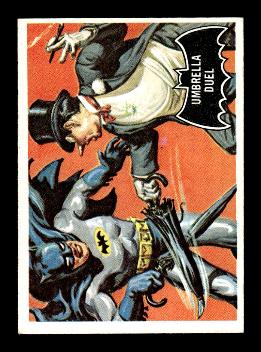 1966 Topps Batman (Black Bat Logo) #23 Umbrella Duel VGEX CS26014340