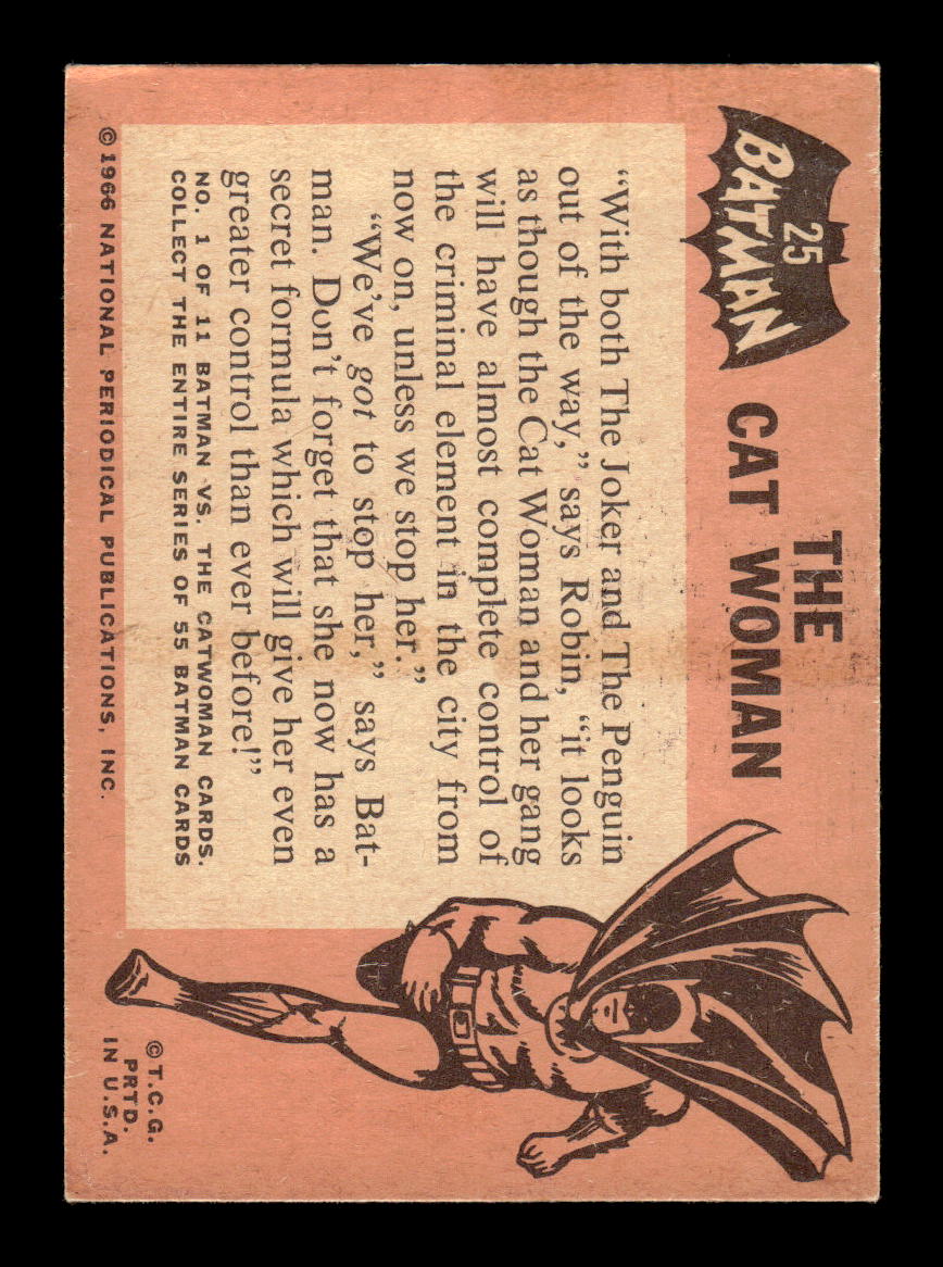 1966 Topps Batman (Black Bat Logo) #25 The Cat Woman VGEX CS26014342