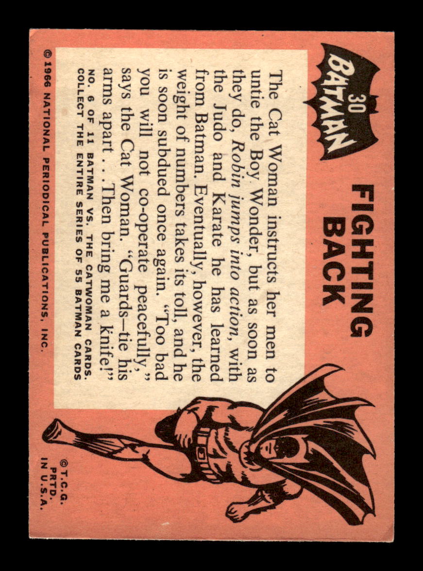 1966 Topps Batman (Black Bat Logo) #30 Fighting Back VGEX CS26014347