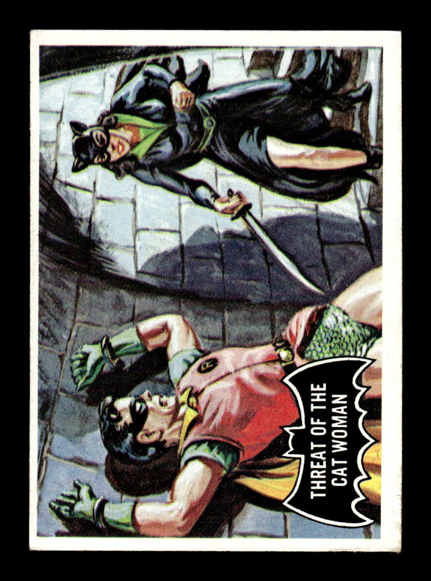 1966 Topps Batman (Black Bat Logo) #31 Threat of the Cat Woman VGEX CS26014348