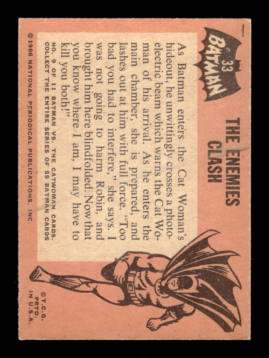 1966 Topps Batman (Black Bat Logo) #33 The Enemies Clash F/G CS26014350