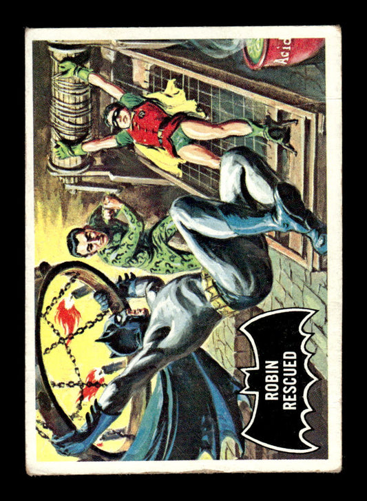 1966 Topps Batman (Black Bat Logo) #38 Robin Rescued VGEX CS26014354