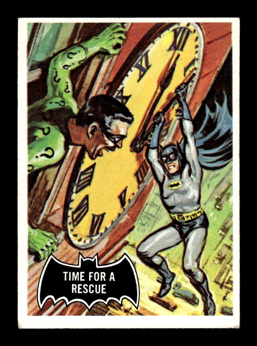 1966 Topps Batman (Black Bat Logo) #41 Time for a Rescue VGEX CS26014357