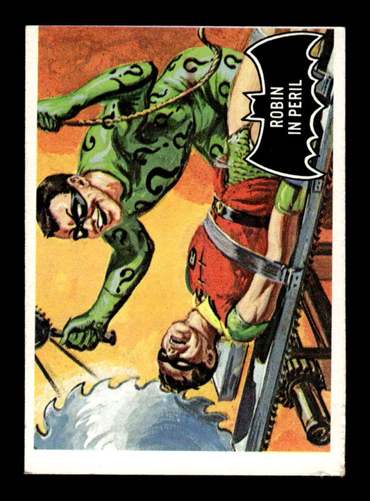 1966 Topps Batman (Black Bat Logo) #42 Robin in Peril VGEX CS26014358